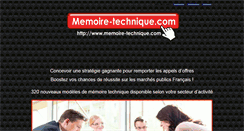 Desktop Screenshot of memoire-technique.com