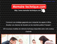 Tablet Screenshot of memoire-technique.com